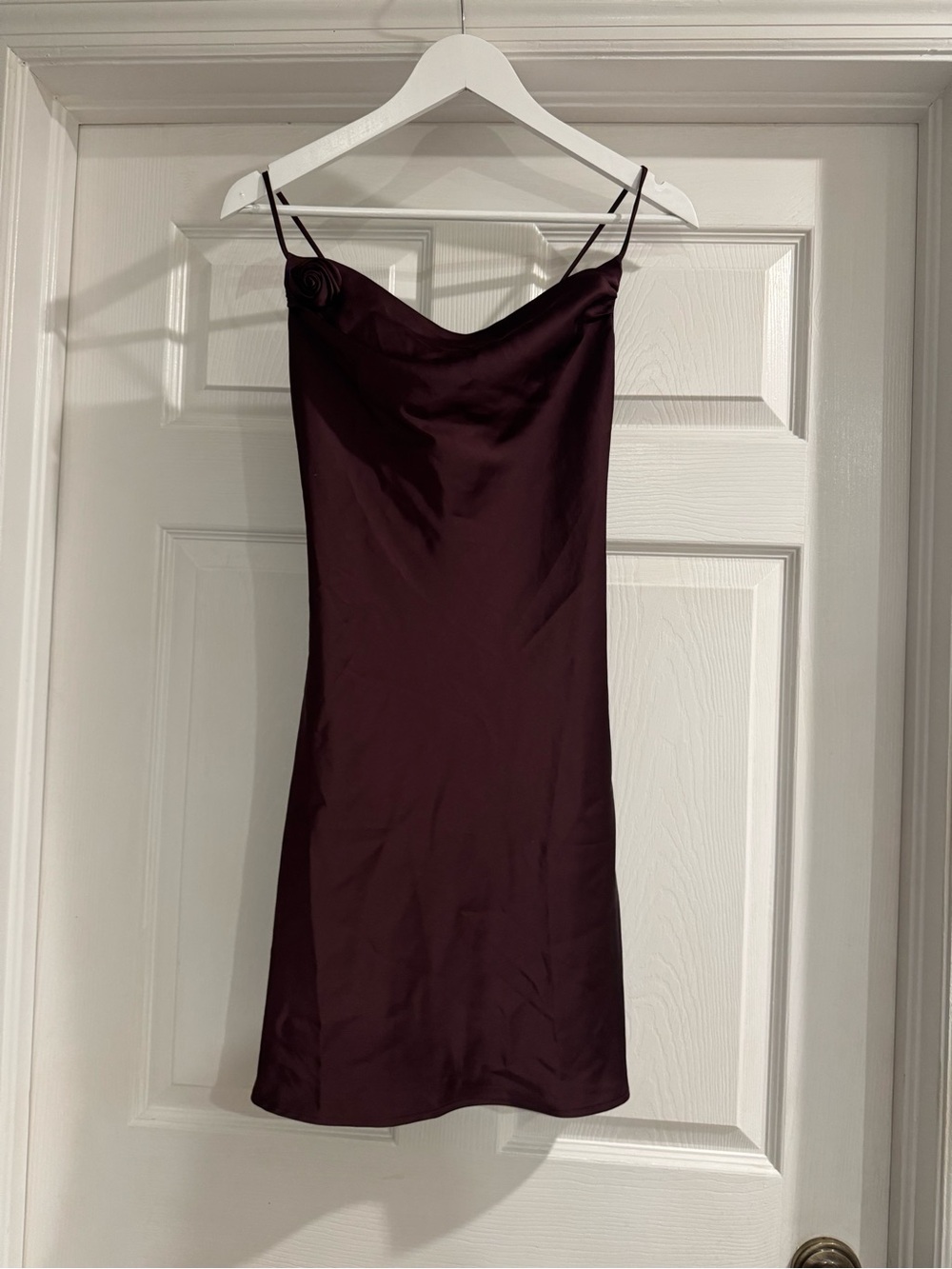 H&M Divided Plum Satin Halter Top